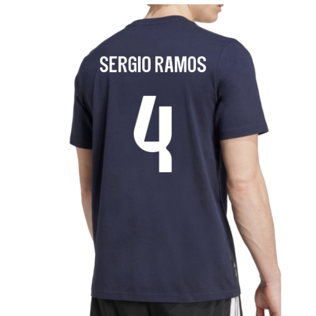 Top-Quality 2025-2026 Real Madrid Seasonal Graphic Tee (Legend Ink) (Sergio Ramos
