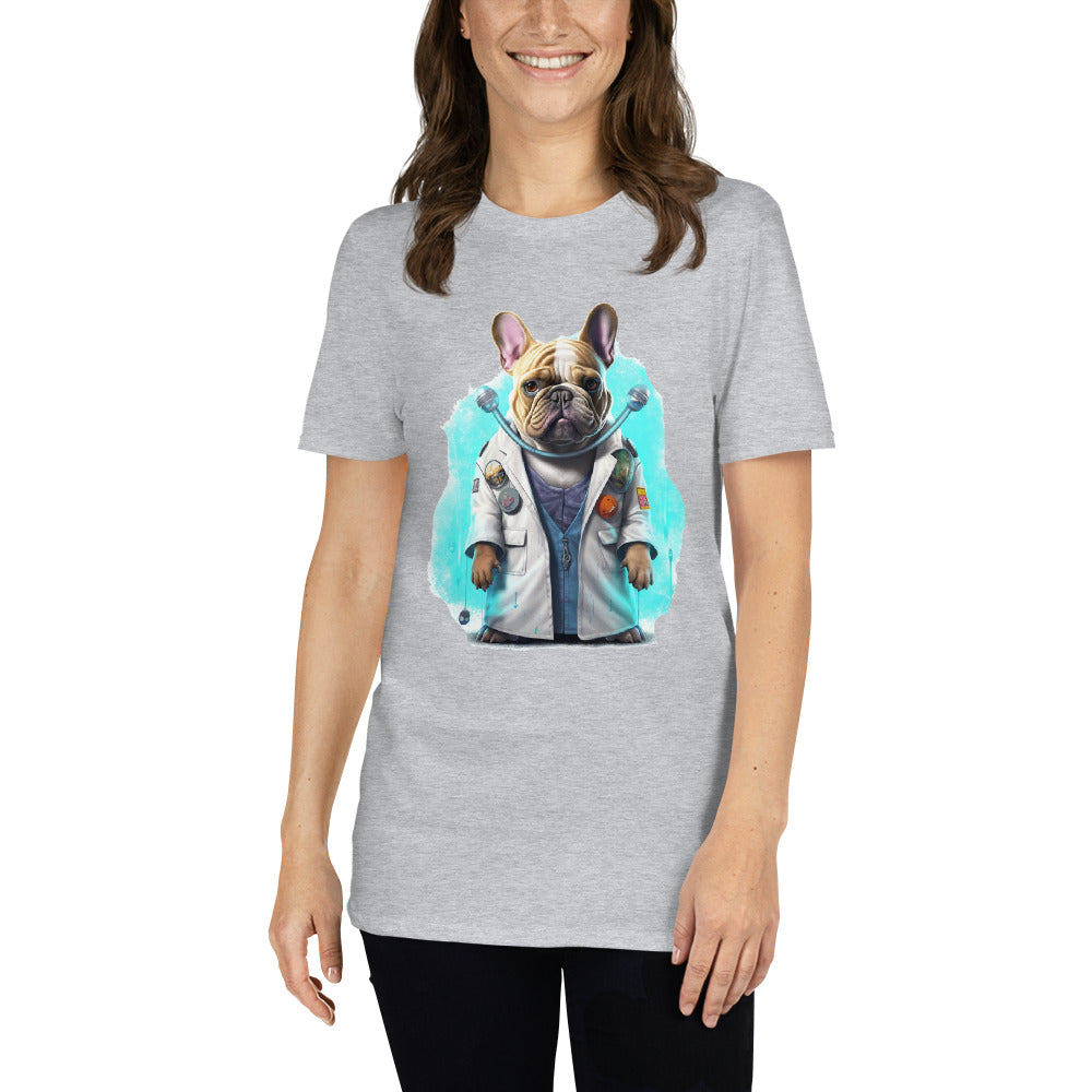 Comfortable Medico-frenchie T-shirt - Merging Medical Profession With...