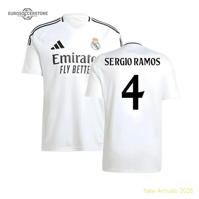 Authentic 2024-2025 Real Madrid Home Shirt (Sergio Ramos 4)