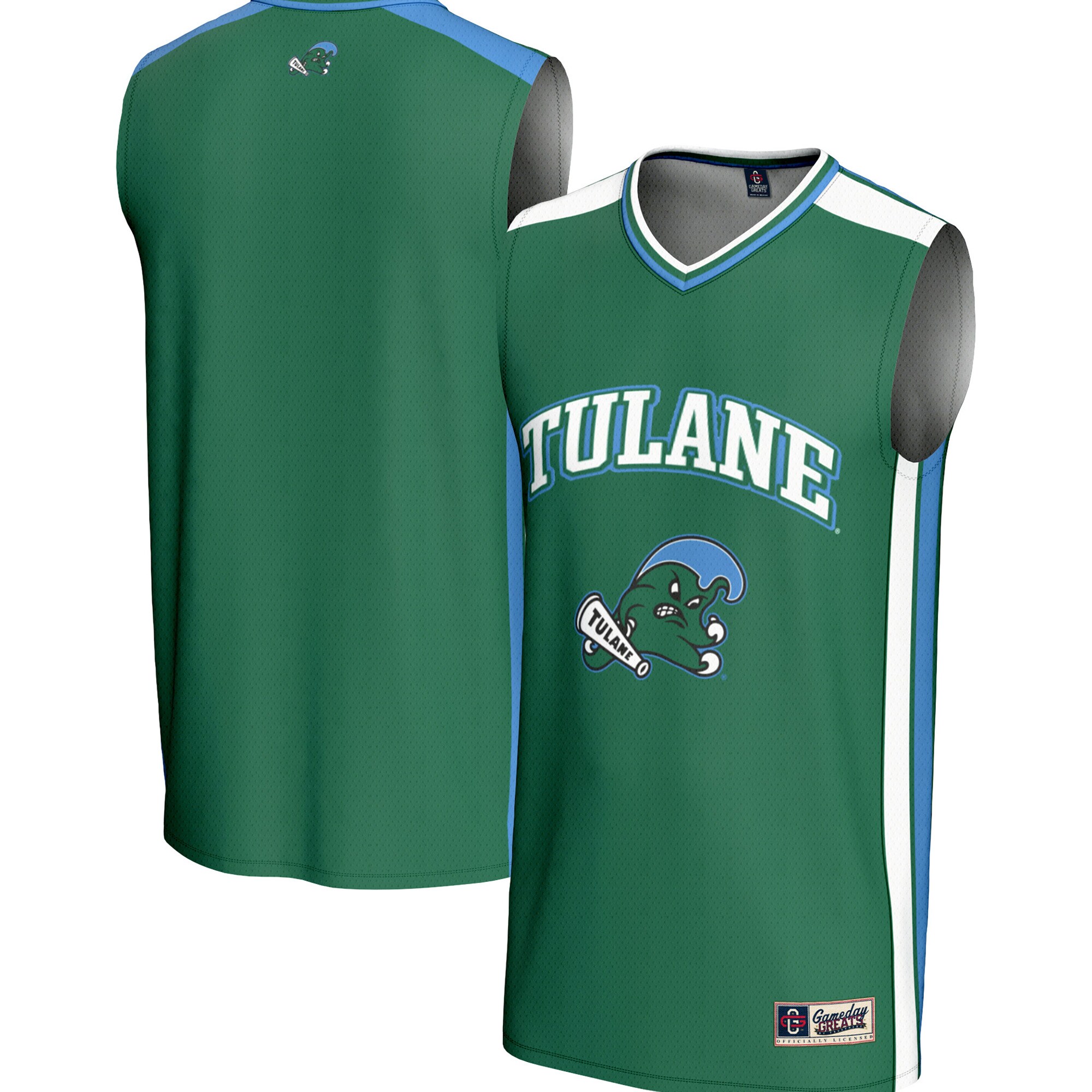 [NJP] Tulane Green Wave GameDay Greats Youth Spirit Basketball Jersey - Green