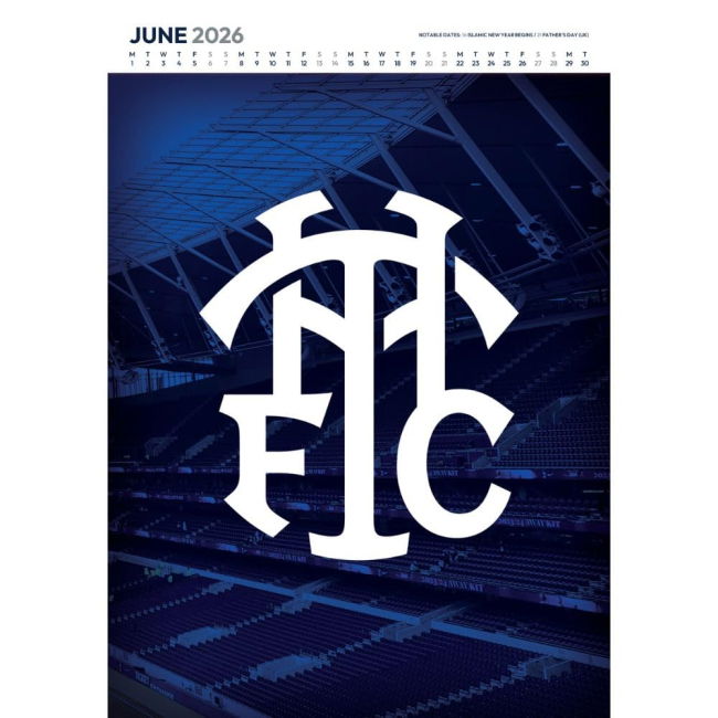 Calendar 2026 Tottenham Club Team Fan Jersey - Adults Version