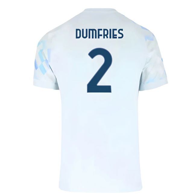 2025-2026 Inter Away Classic Shirt (Dumfries 2) Stretch Fabric