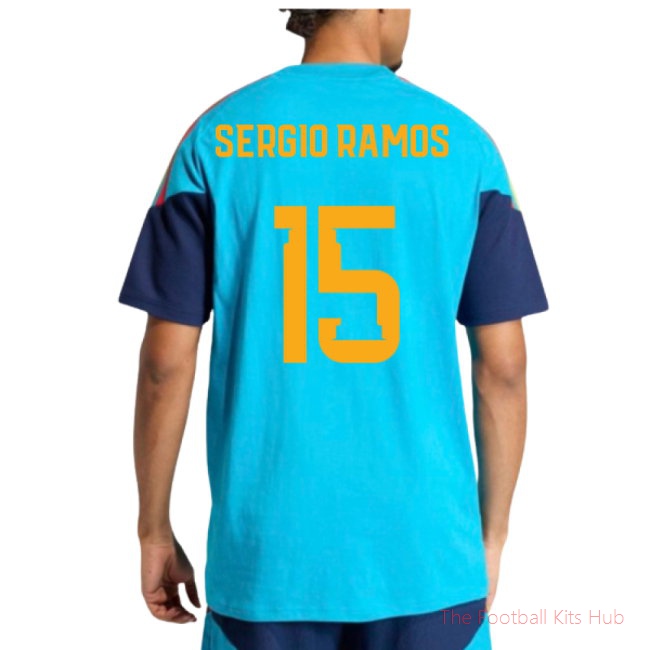 2026-2027 Spain Training Tee (Bold Aqua) (Sergio Ramos 15)