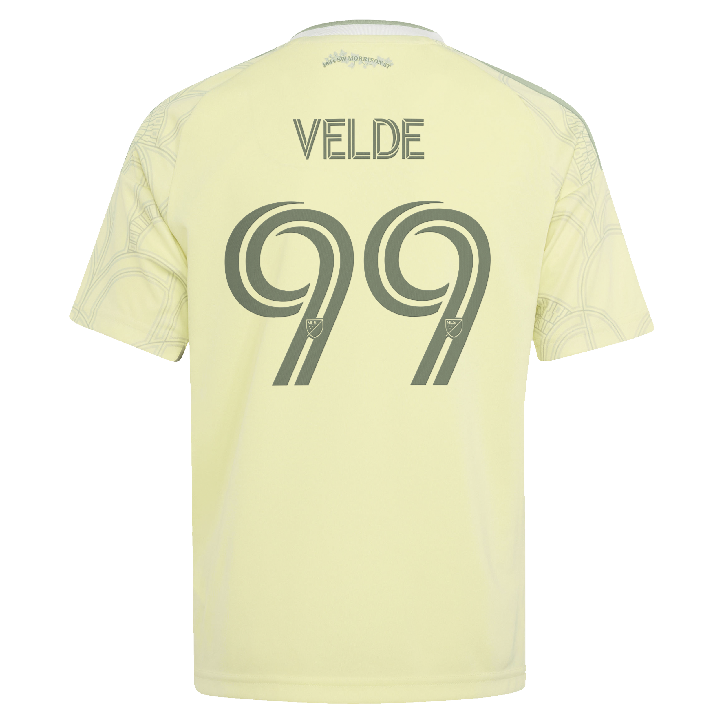 [LK] Kristoffer Velde Portland Timbers Youth 2026 Civic Stadium Kit Replica Jersey - Yellow