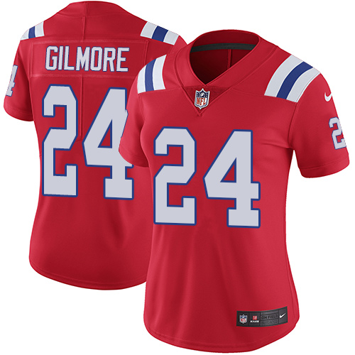 Authentic NFL NE Patriots #24 Stephon Gilmore Red Limited Jersey