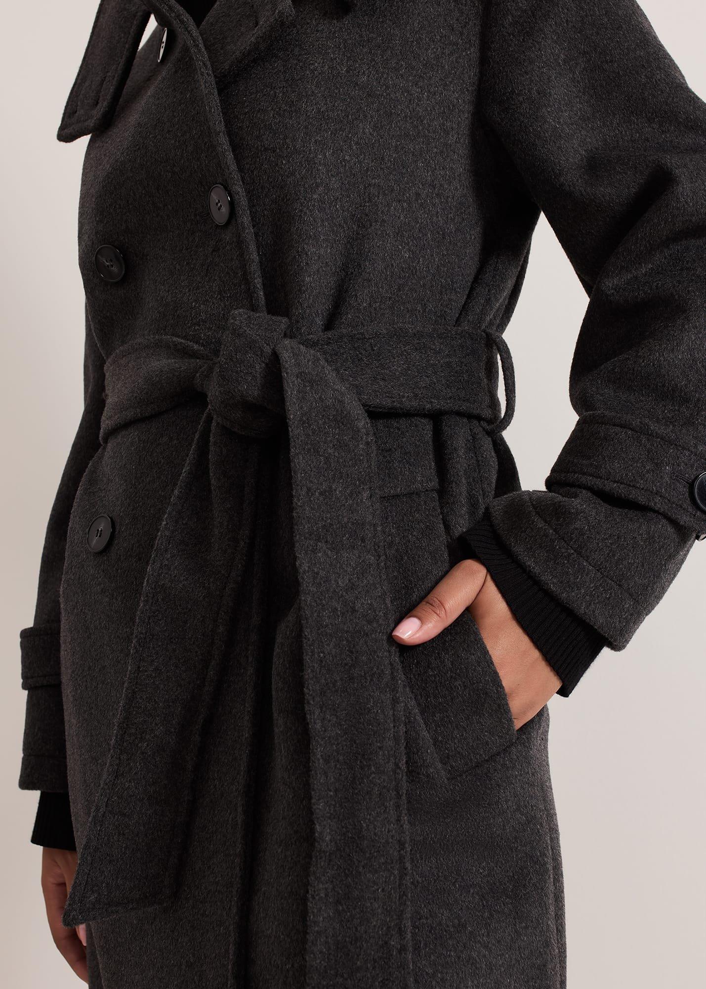 Petite Paloma Funnel Neck Wool Coat