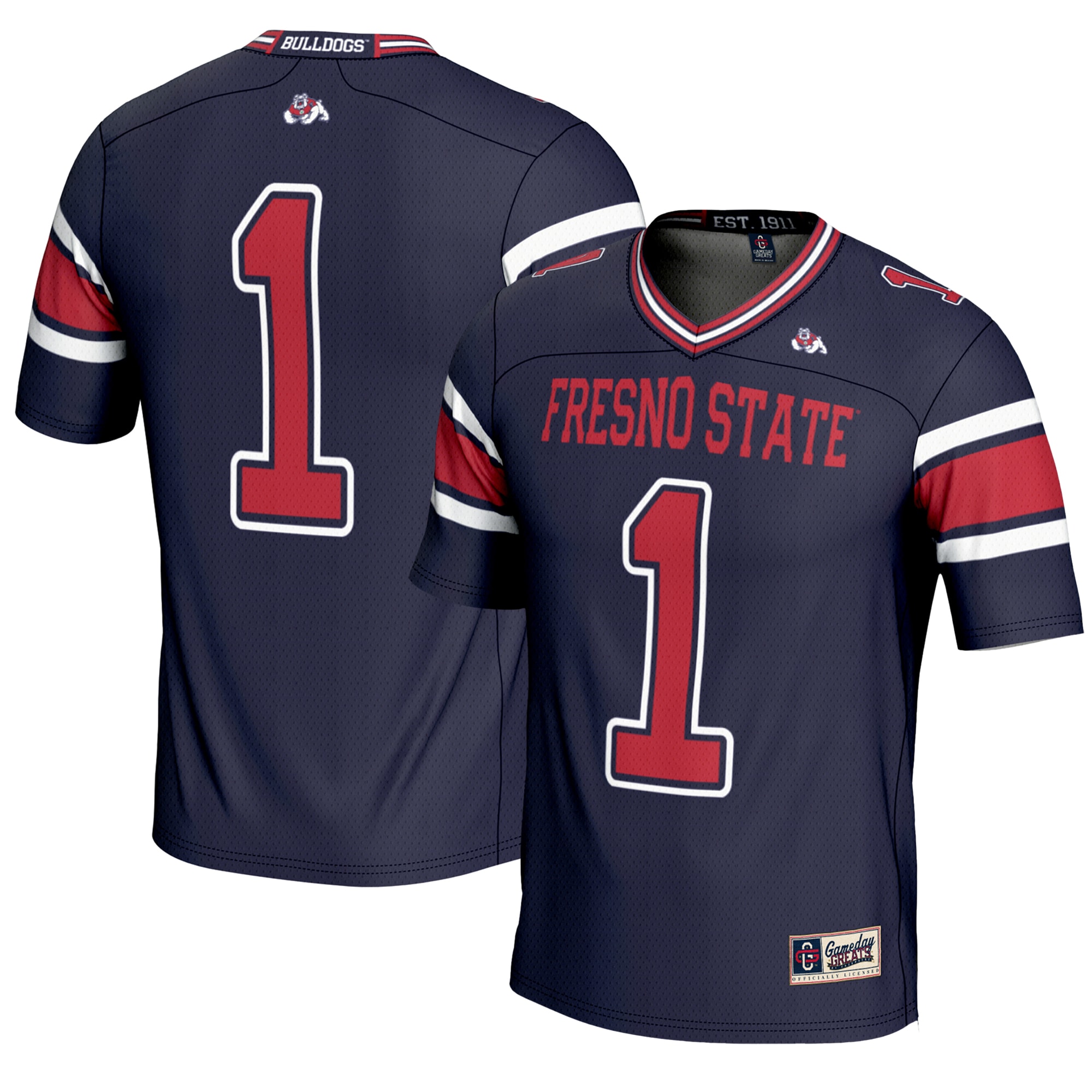 #1 Fresno State Bulldogs GameDay Greats Youth Endzone 26/27 Football Jersey - Navy