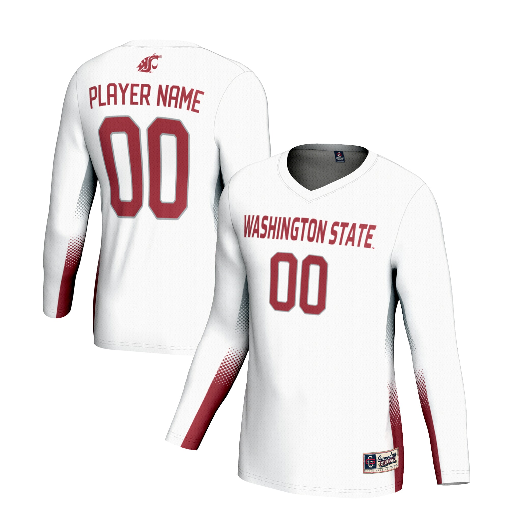 [NJP] Youth Washington State Cougars GameDay Greats NIL Lightweight Volleyball Jersey - White