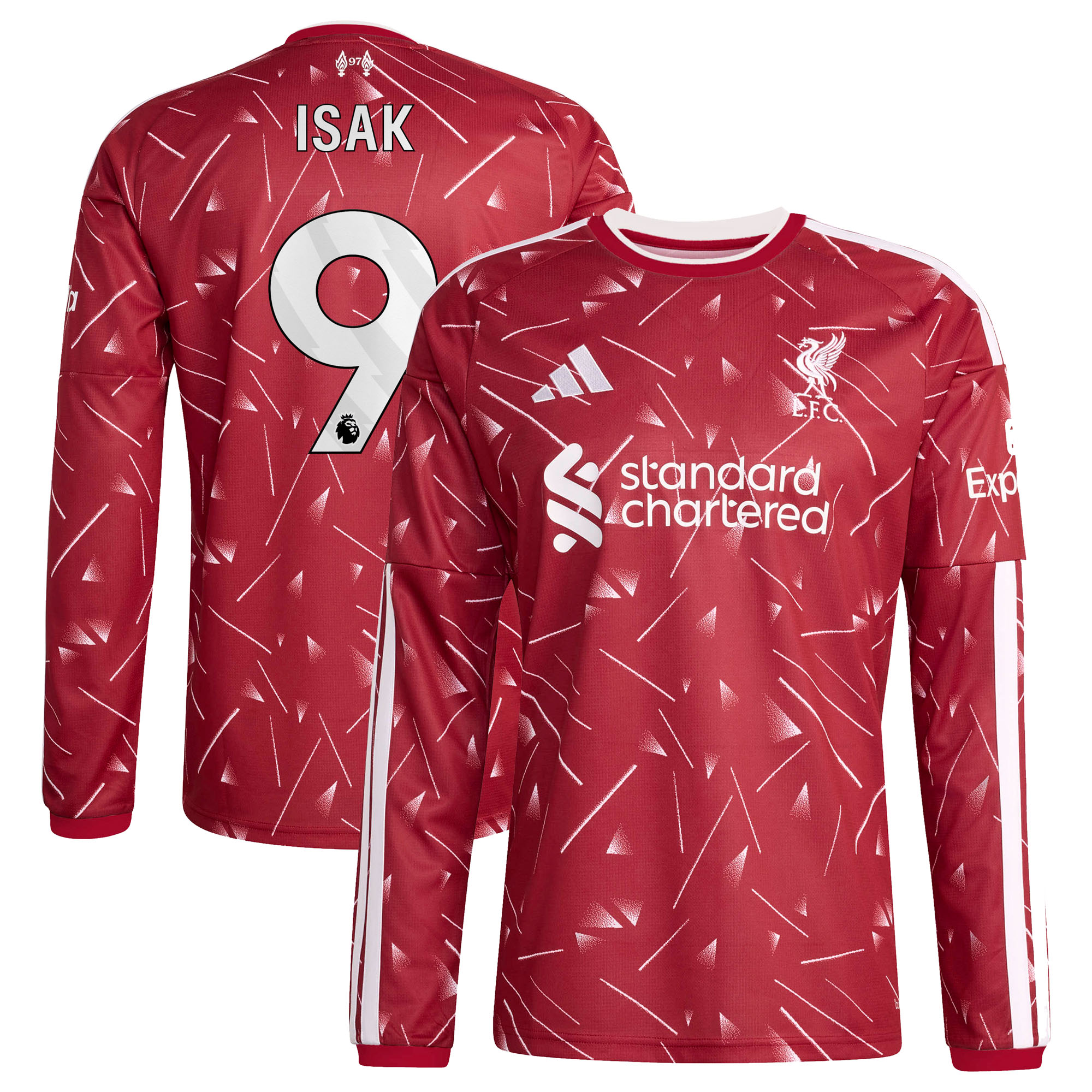 [SJH] Alexander Isak Liverpool 2026/27 Home Replica Long Sleeve Jersey - Red