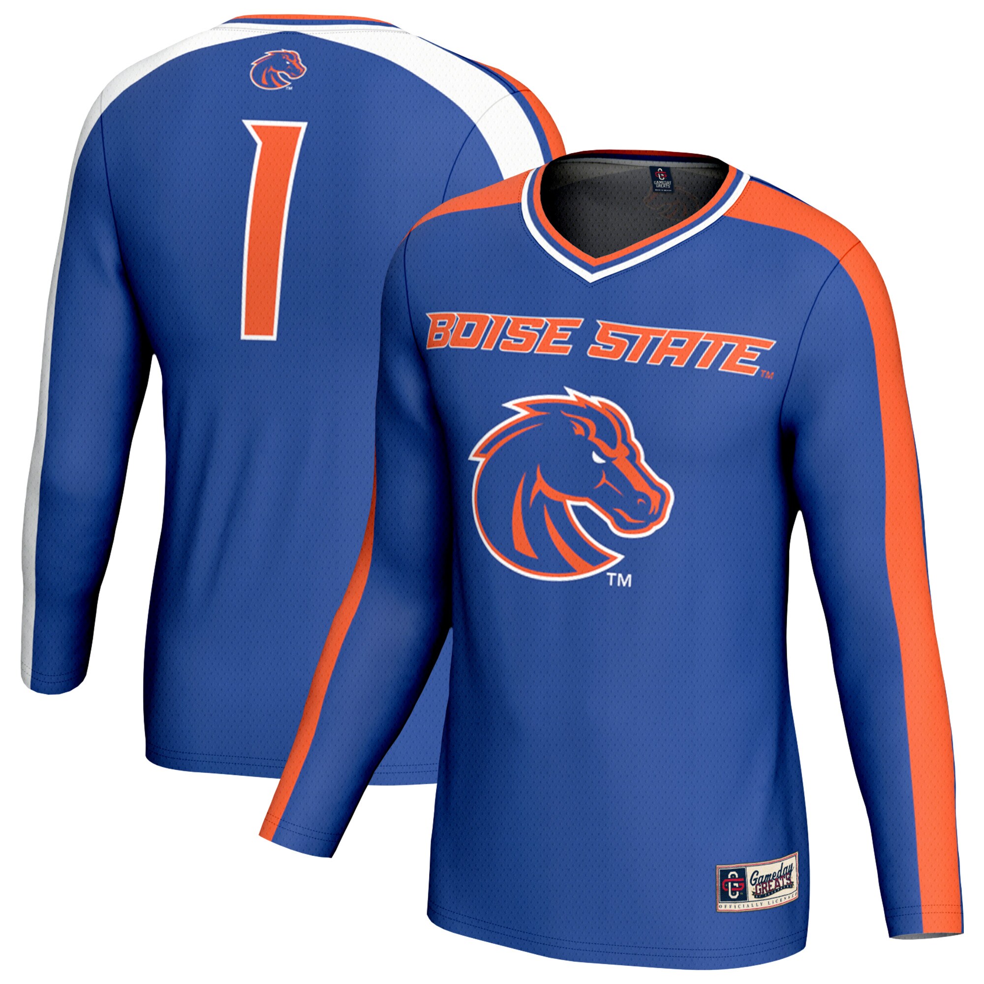 [DDG] Boise State Broncos GameDay Greats Youth Lightweight Women's #1 Volleyball Fashion Jersey - Royal