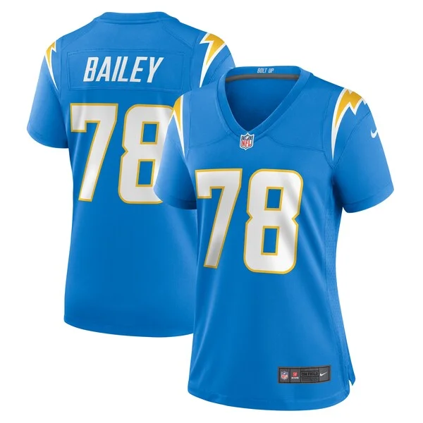None Zack Bailey Game Jersey - Blue | NFL Player Jersey | NFL Football