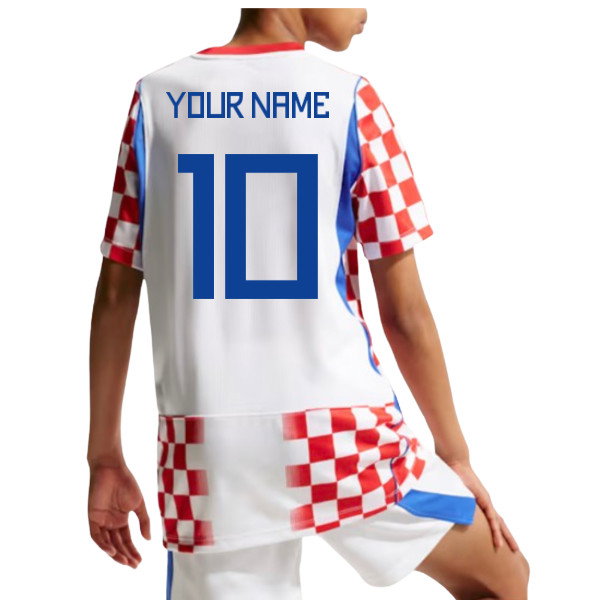 Custom Name Croatia Home Shirt 2026-2027 Team Kit Kids'