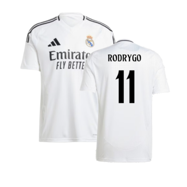 2024-2025 Real Madrid Home Shirt (Rodrygo 11) - Supporter Essential...