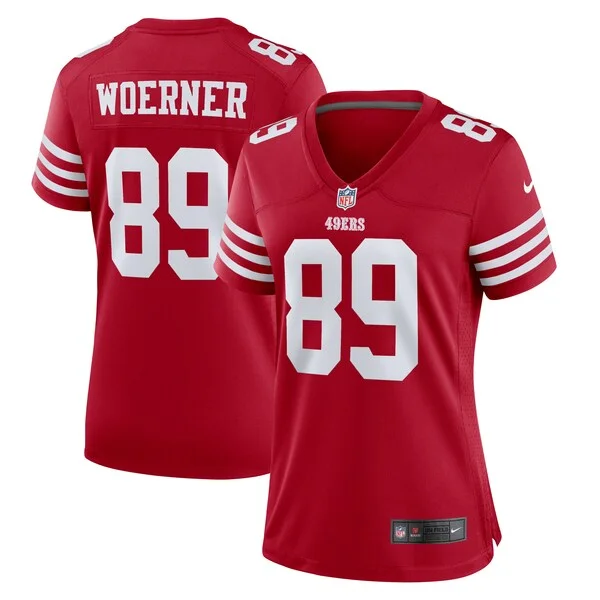 Top-Grade SF 49ers Game Jersey - Scarlet | NFL Fan Apparel | NFL Footb