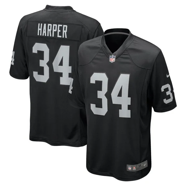 None Thomas Harper Game Jersey - Black | NFL Player Jersey | NFL Footb
