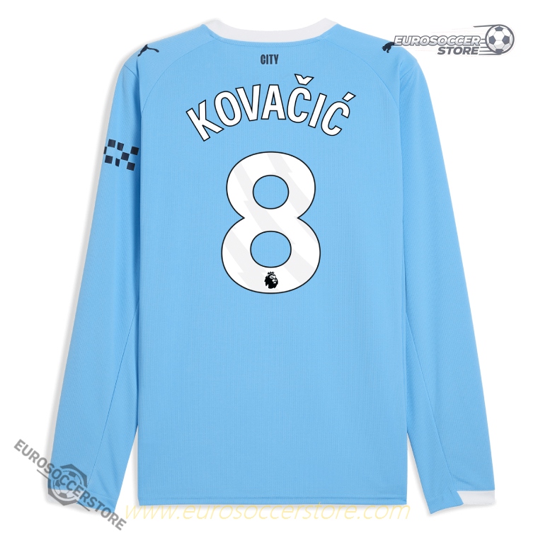 25-26 Season Manchester City Home Long Sleeve KOVAČIĆ 8 Football Jersey