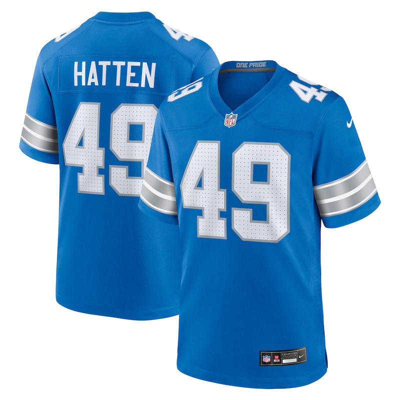 None Hogan Hatten DET Lions Victory Top-Grade Jersey Game Day Wear