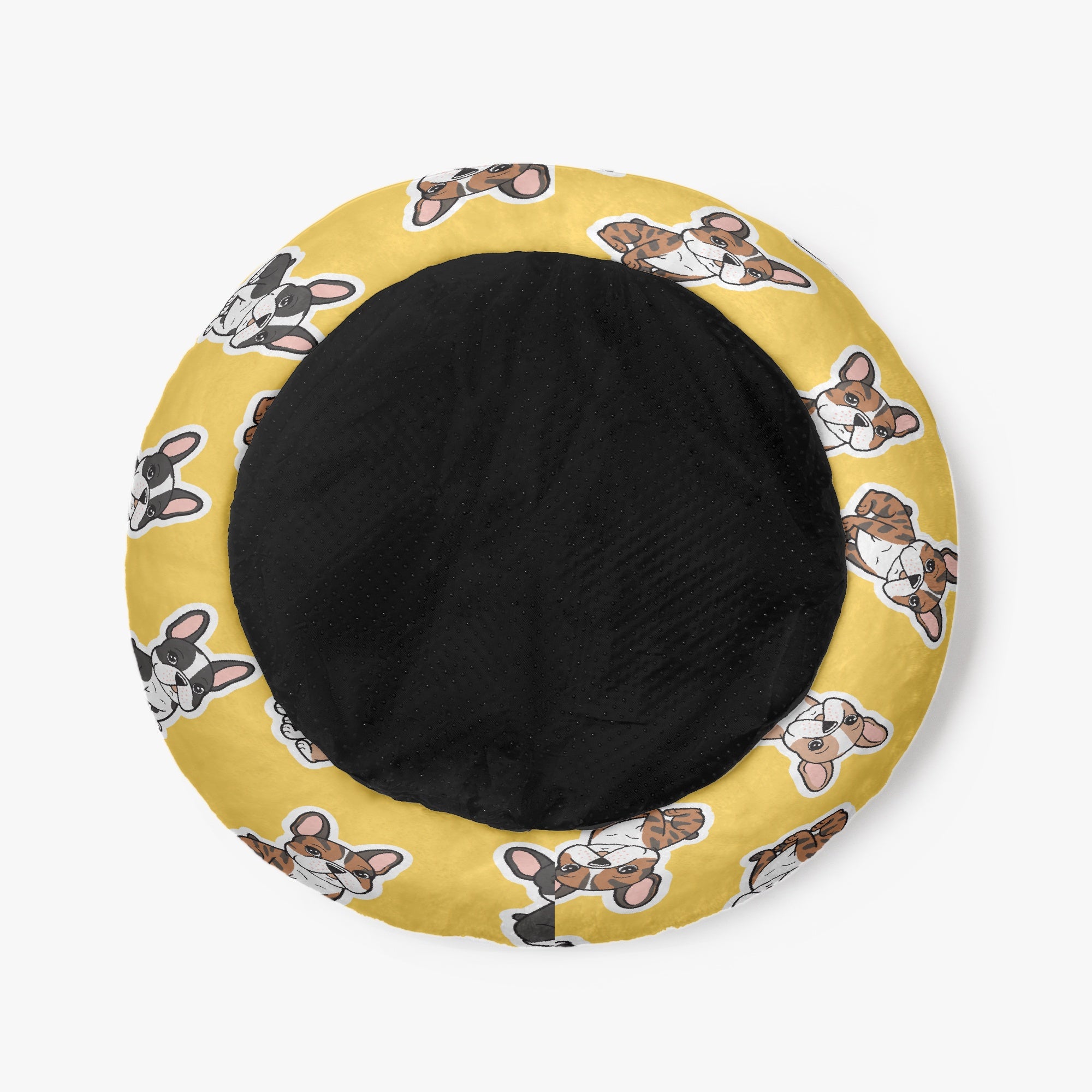 Basil - Cloud-Comfort Frenchie Bed | Anti-Anxiety French Bulldog Donut Bed