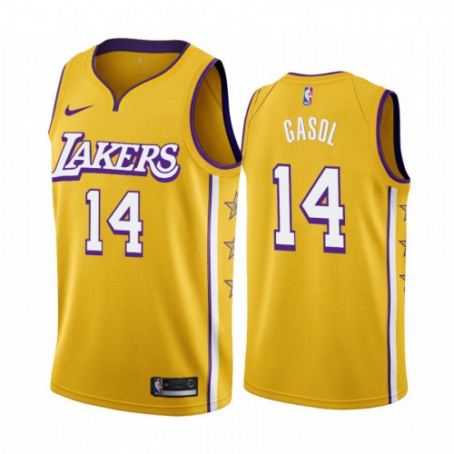 Nike Lakers Yellow Angeles Lakers #14 Jersey - Economical Quality