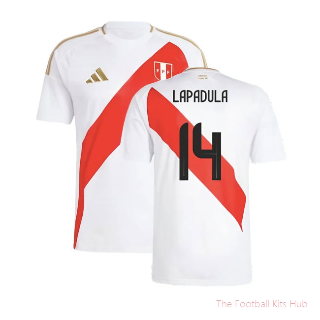 2024-2025 Peru Home Shirt (Lapadula 14)