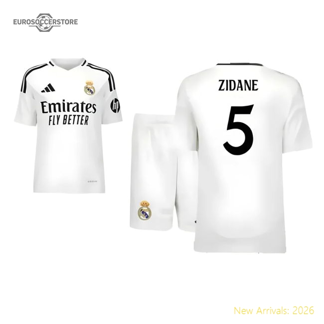 2024-2025 Madrid Real Madrid Home Kit Youth Kit (Zidane 5)