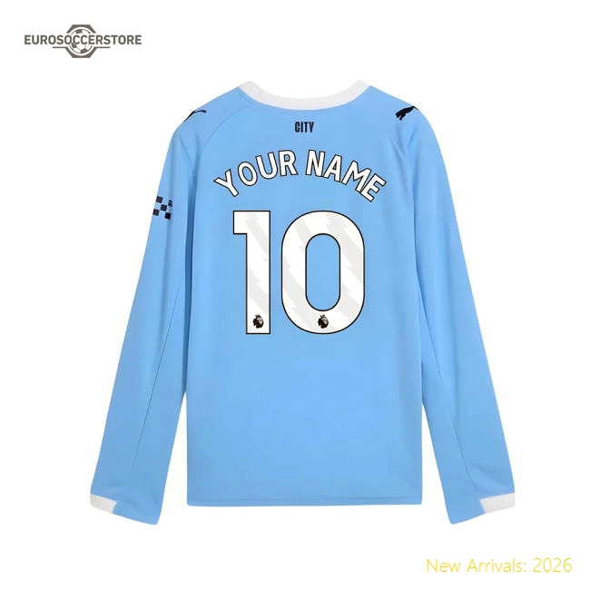 Manchester City 2024-25 Home Fan Version For Kids Name) Game Day Jersey