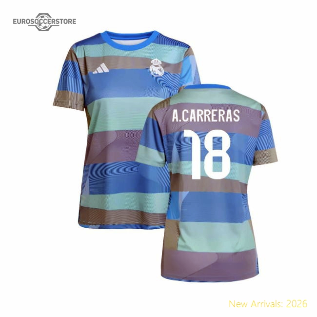 Trending 2025-2026 Real Madrid Pre-Match Shirt (Bluebird) - Womens (A.Carreras