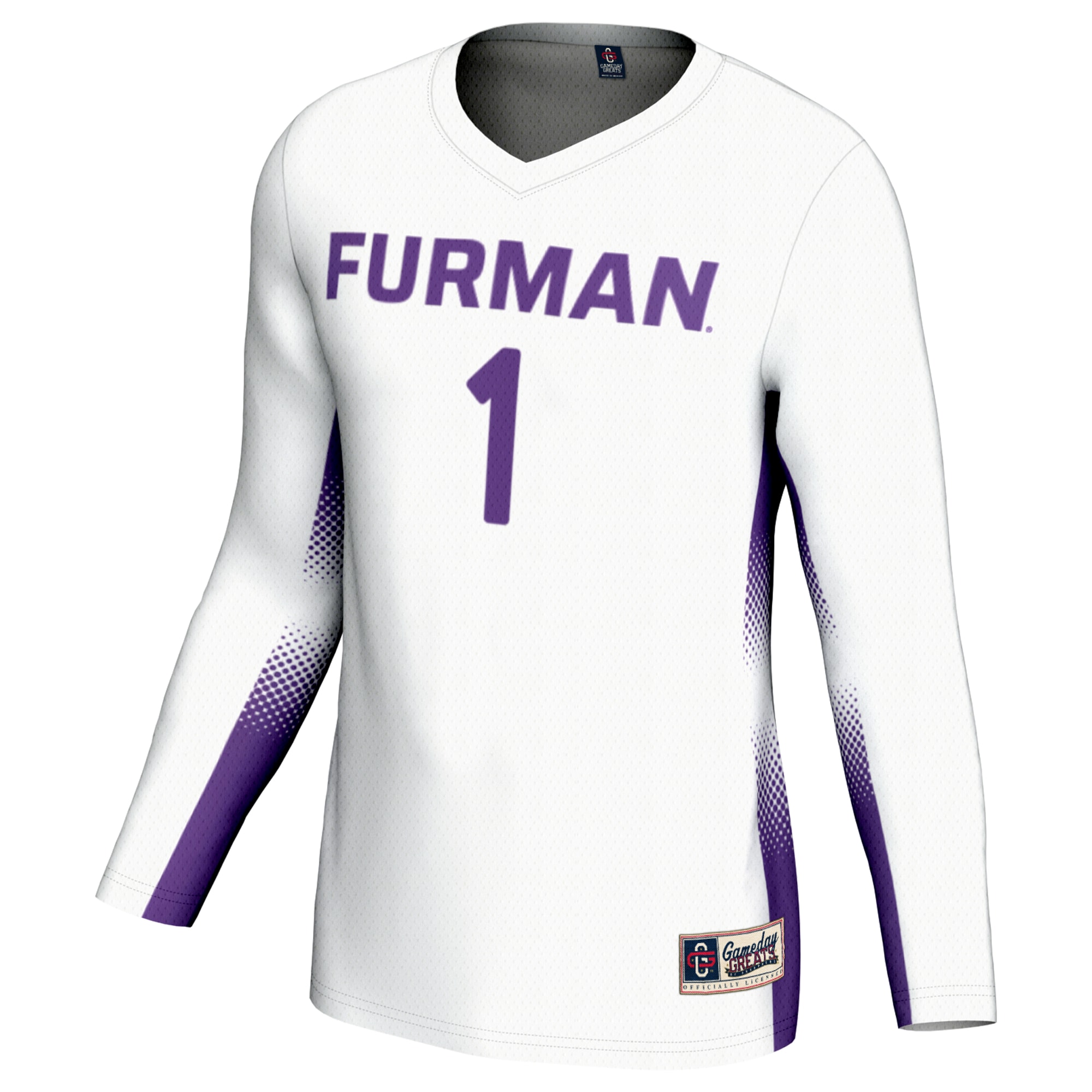 [DDG] Furman Paladins GameDay Greats Unisex Lightweight Volleyball Jersey - White