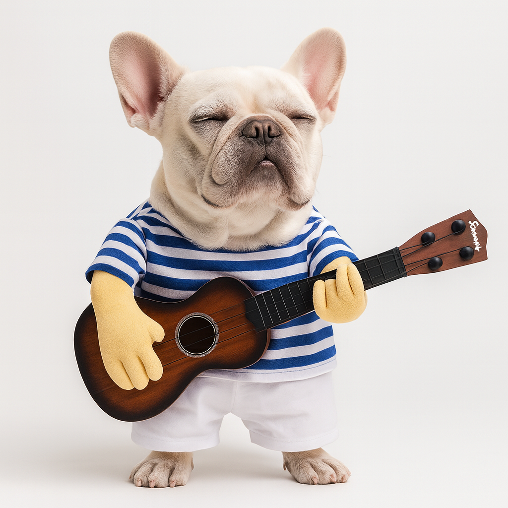 French Bulldog The Guitarist Halloween Costume Useful Frenchie Gear