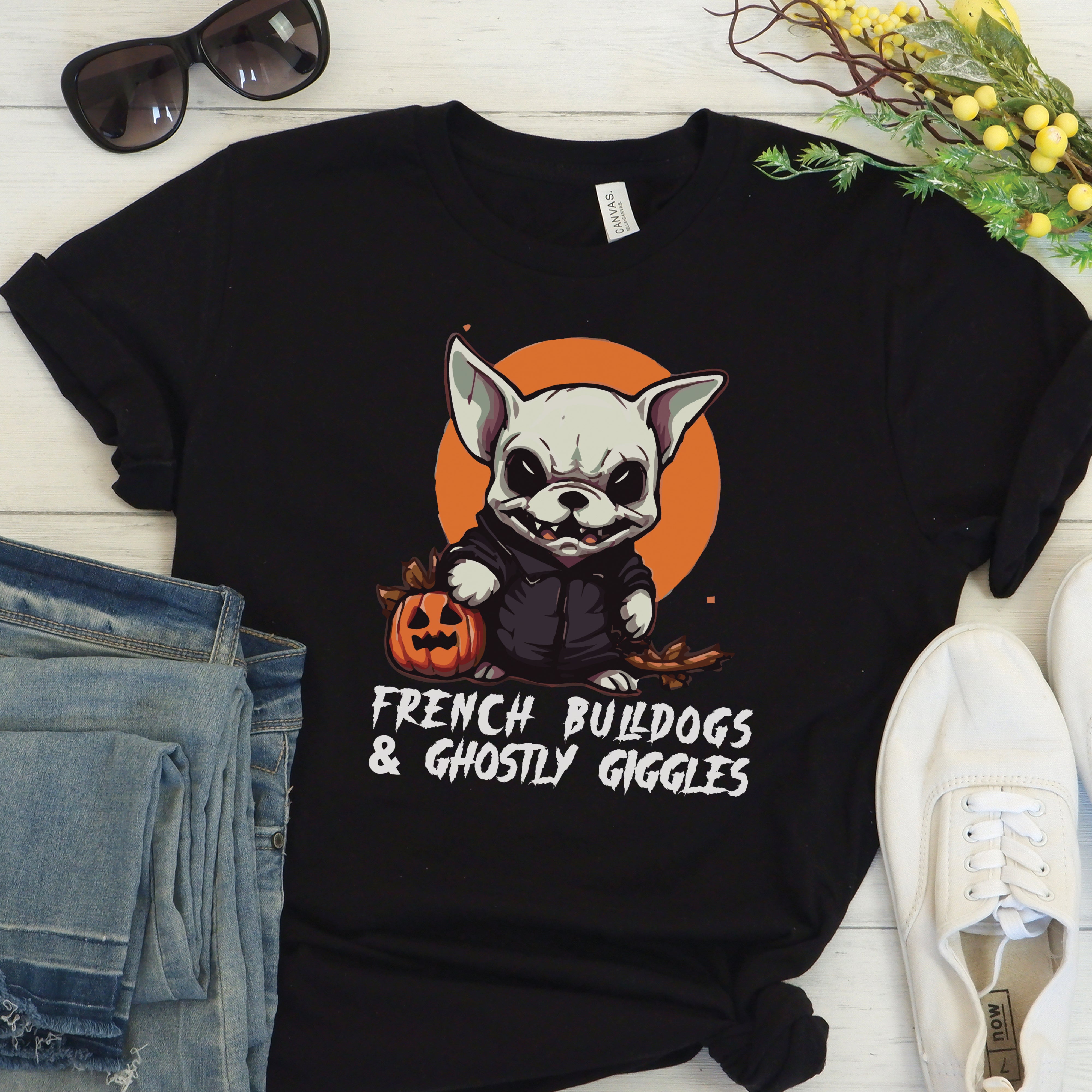 French Bulldog Spooky Halloween Unisex T Shirt Essential Dog Supply