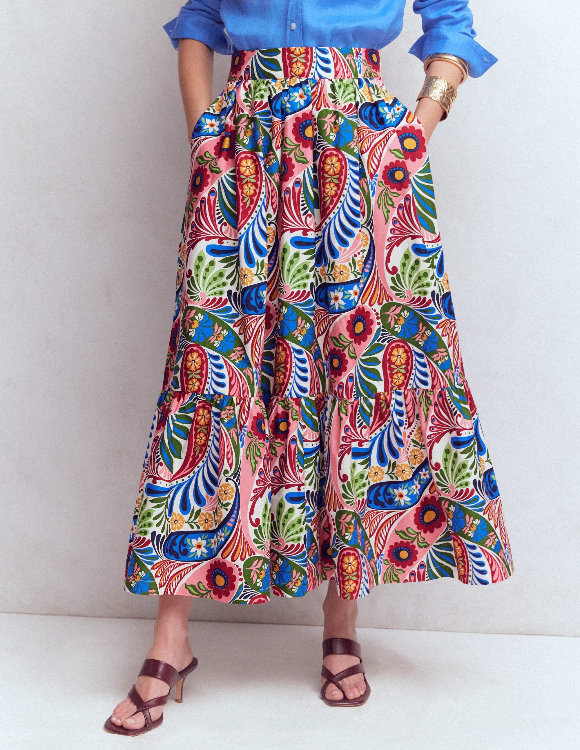 Abigail Poplin Maxi Skirt