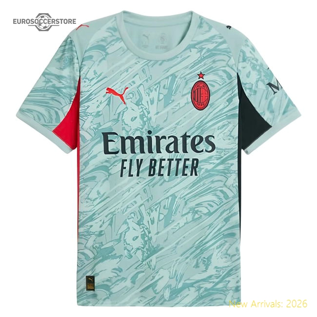 2025-2026 Milan Ac Home Jersey Goalkeeper Football Jersey (Modern Mint)