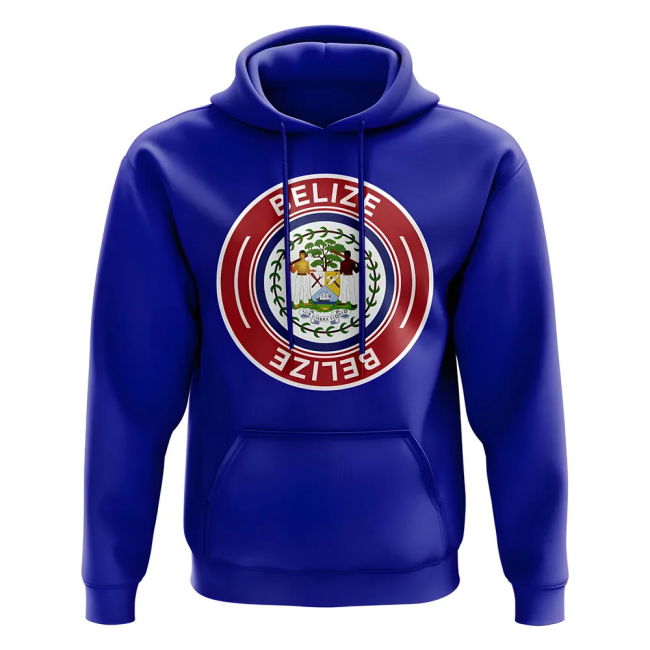 Top-Tier Belize Football Badge Hoodie (Royal) Top-Tier Pro-Grade