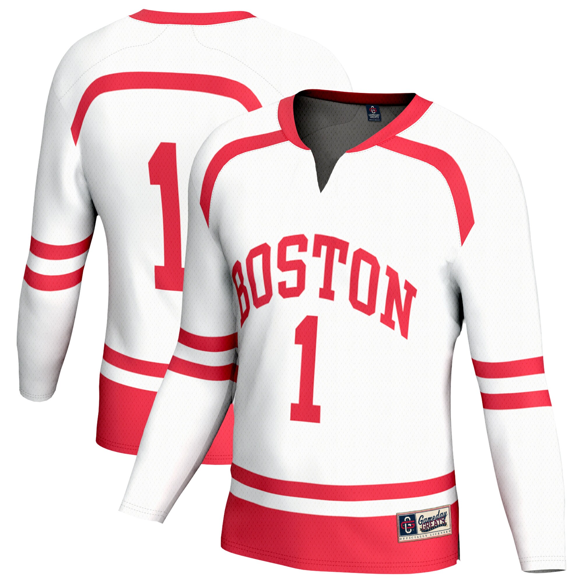 [DDG] Boston University GameDay Greats Youth Lightweight Collegiate Men's Hockey Fashion Jersey - White