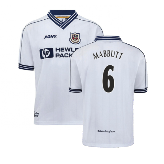 1997-1999 Tottenham Home Pony Retro Soccer Shirt (Mabbutt 6)
