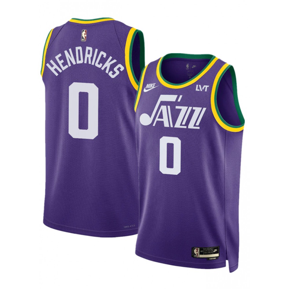 Collector's Item Men's Utah Jazz #0 Taylor Purple Basketball Jersey
