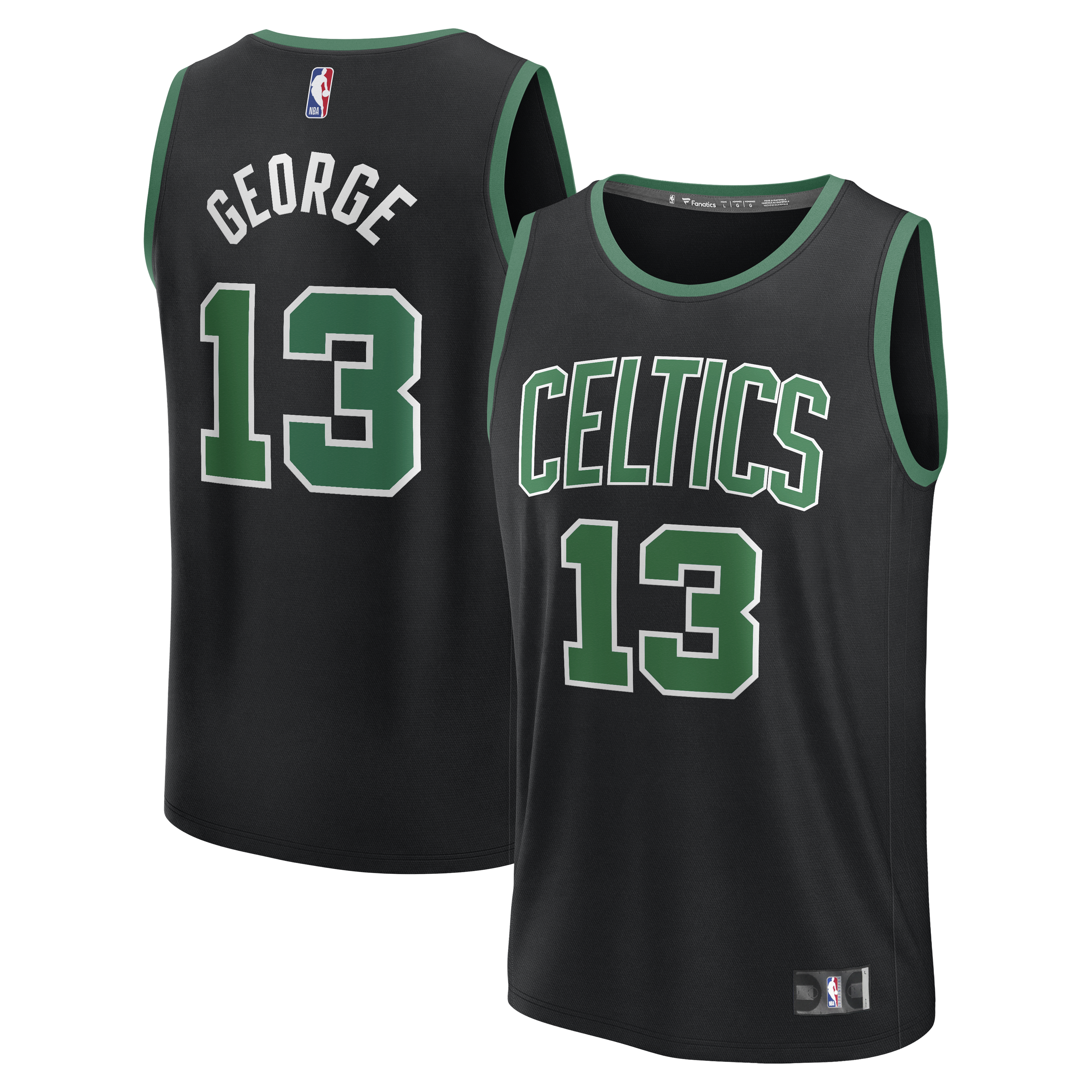 [LK] Paul George Boston Celtics Youth Fast Break Replica Jersey - Black - Statement Edition