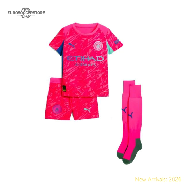 Authentic 2025-2026 Man City Home Goalkeeper Mini Kit (pink)