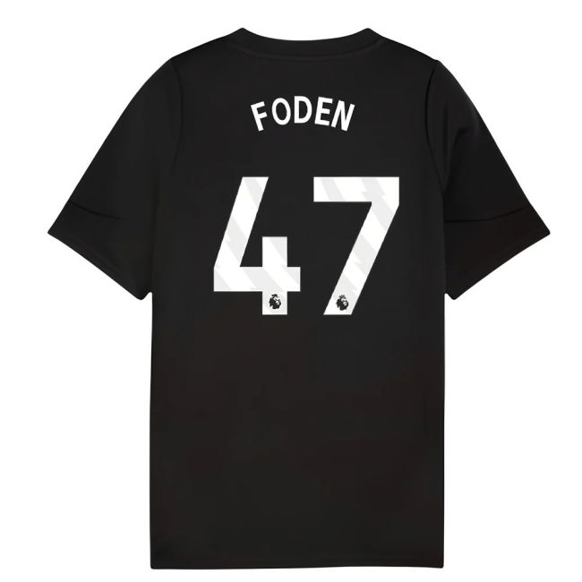 2025-2026 Man City Soccer Club Training Shirt (Foden 47) (Kids)