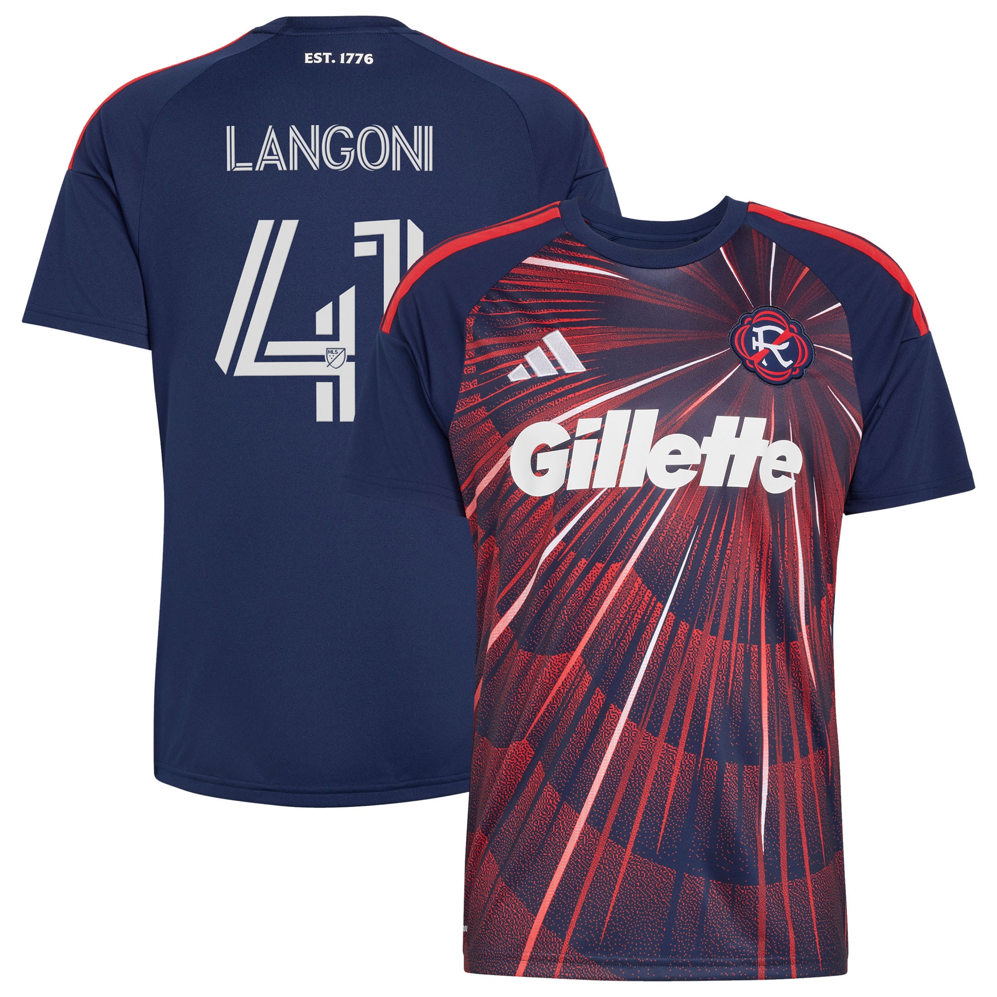 [JED] Women's Luca Langoni New England Revolution 2026 Independence Day Replica Jersey - Blue