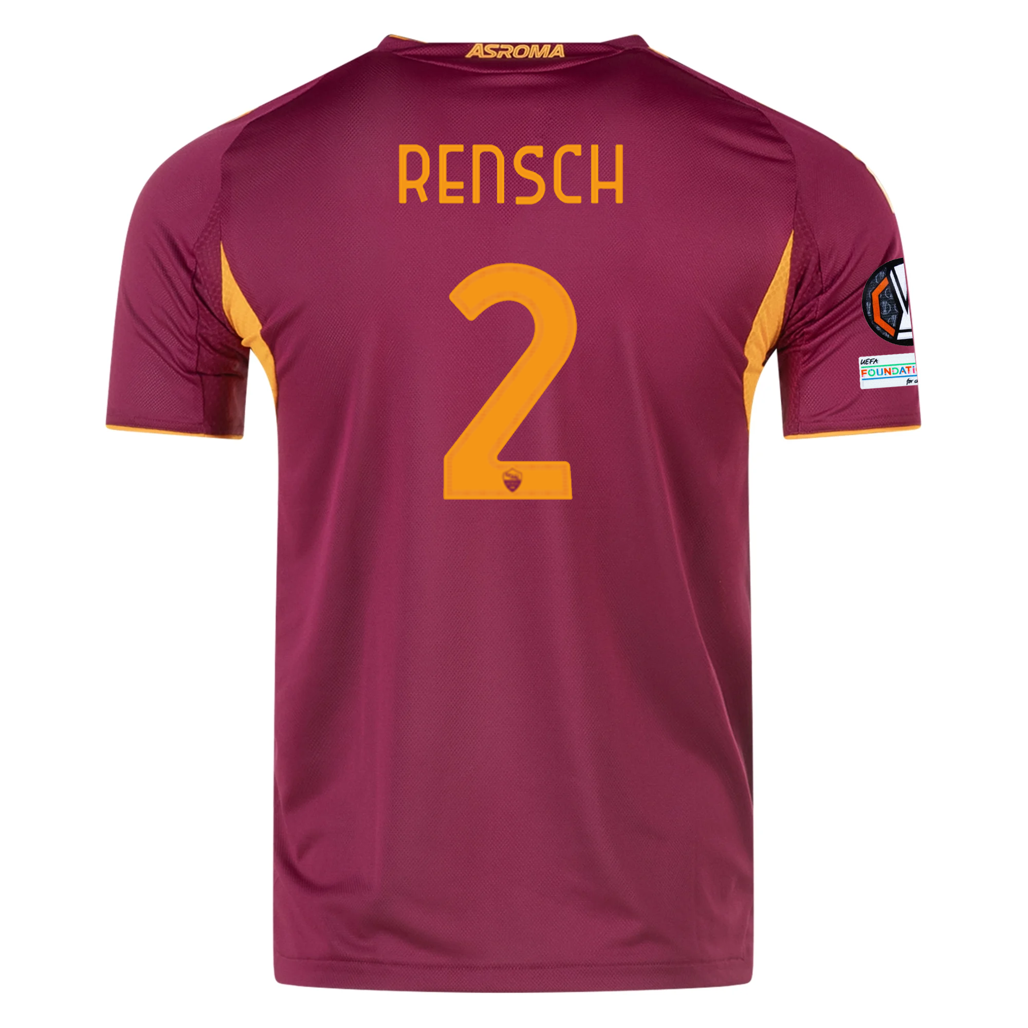 AS Roma Rensch 2025-2026 UEL Home Jersey – Authentic Shirt