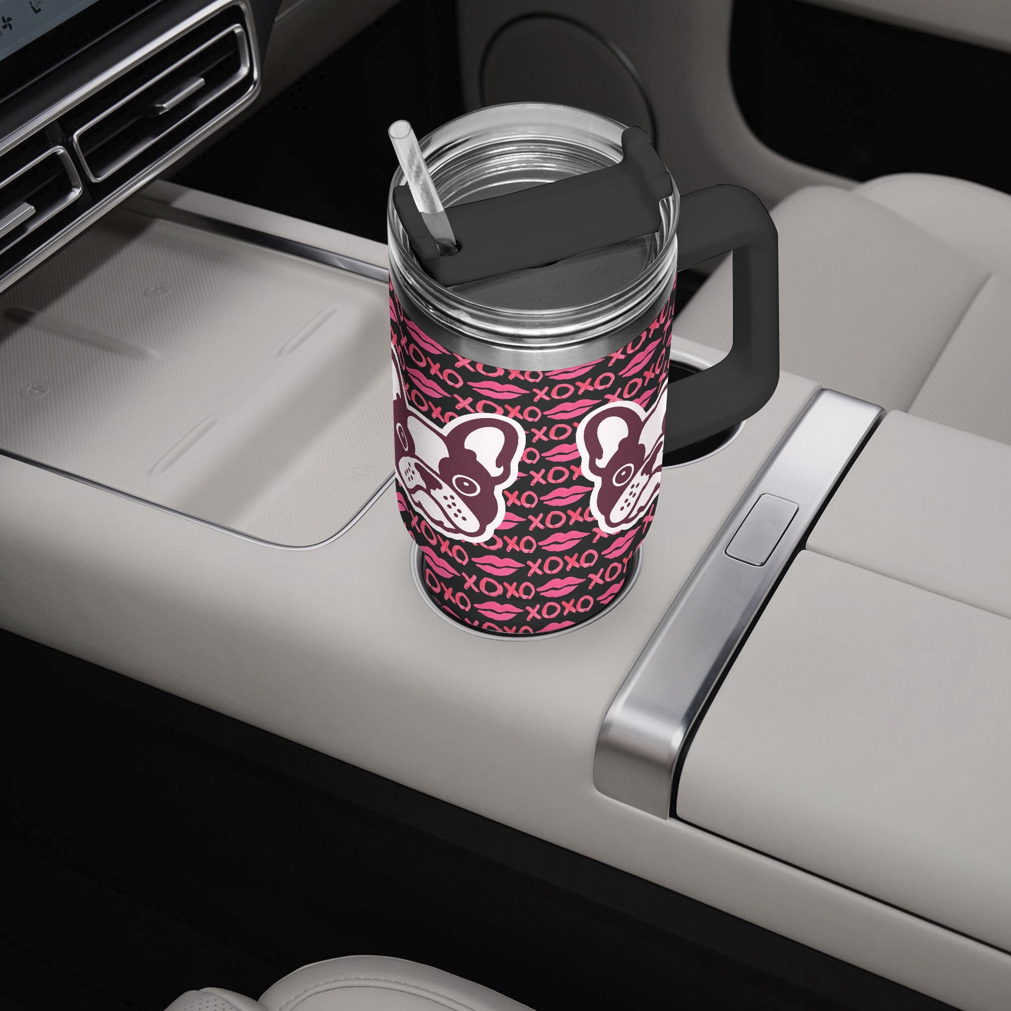 French Bulldog Rocco Car Tumbler Cup Comfy Pet Product