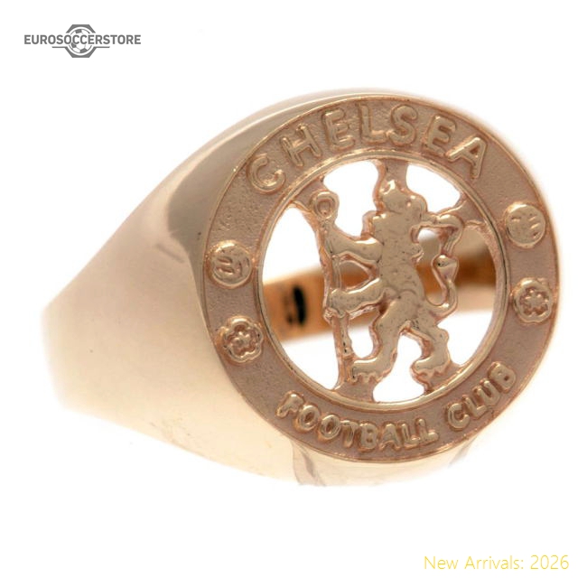 Official Chelsea Fc 9ct Gold Crest Ring Large - Premium Quality