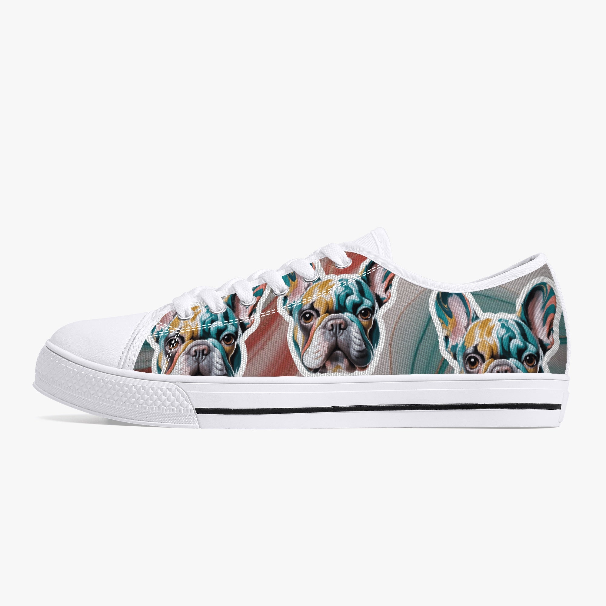 Classic Low-top Canvas Shoes Frenchie Themed Wear | Premium Quality