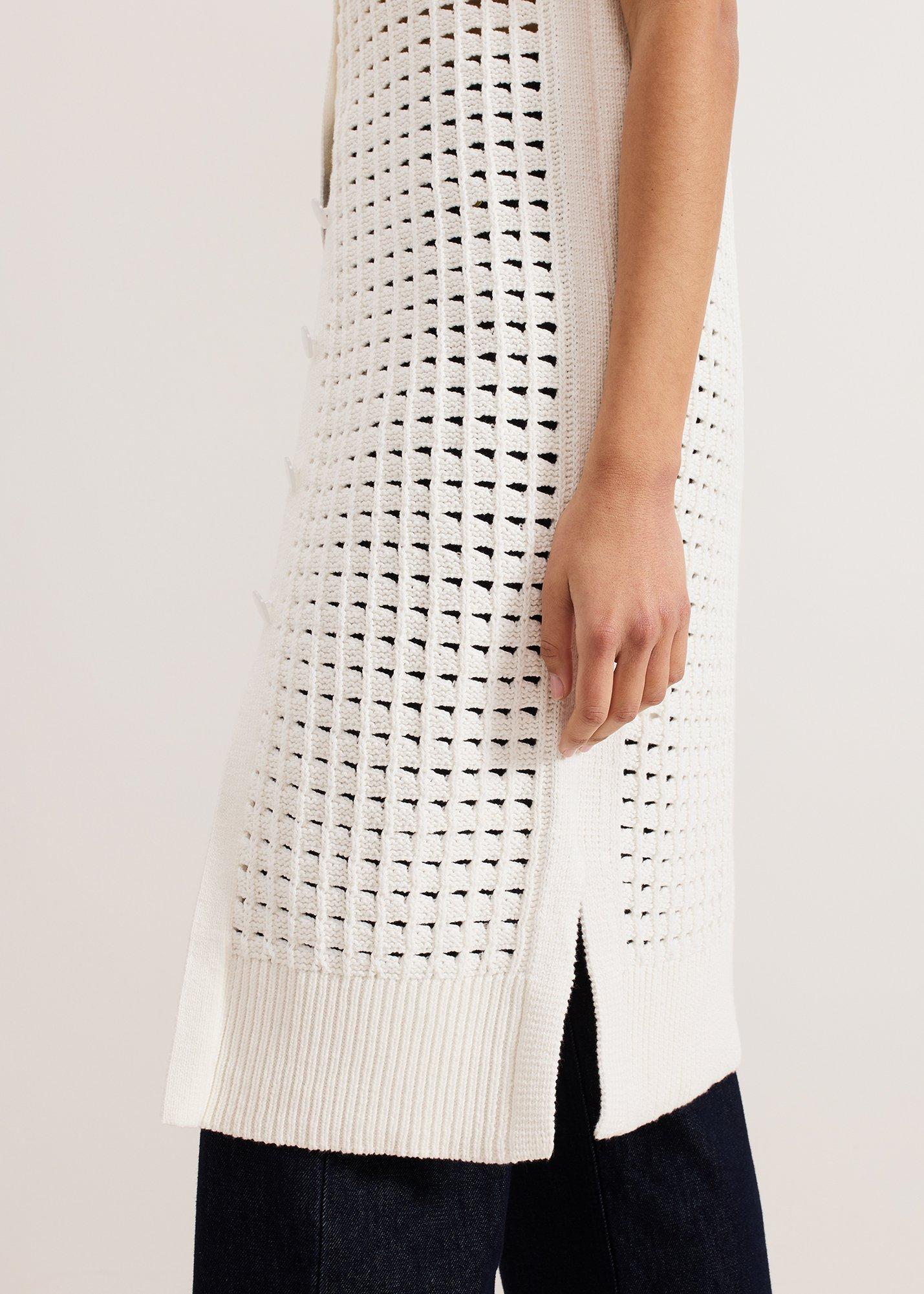 Polly Longline Crochet Cardigan
