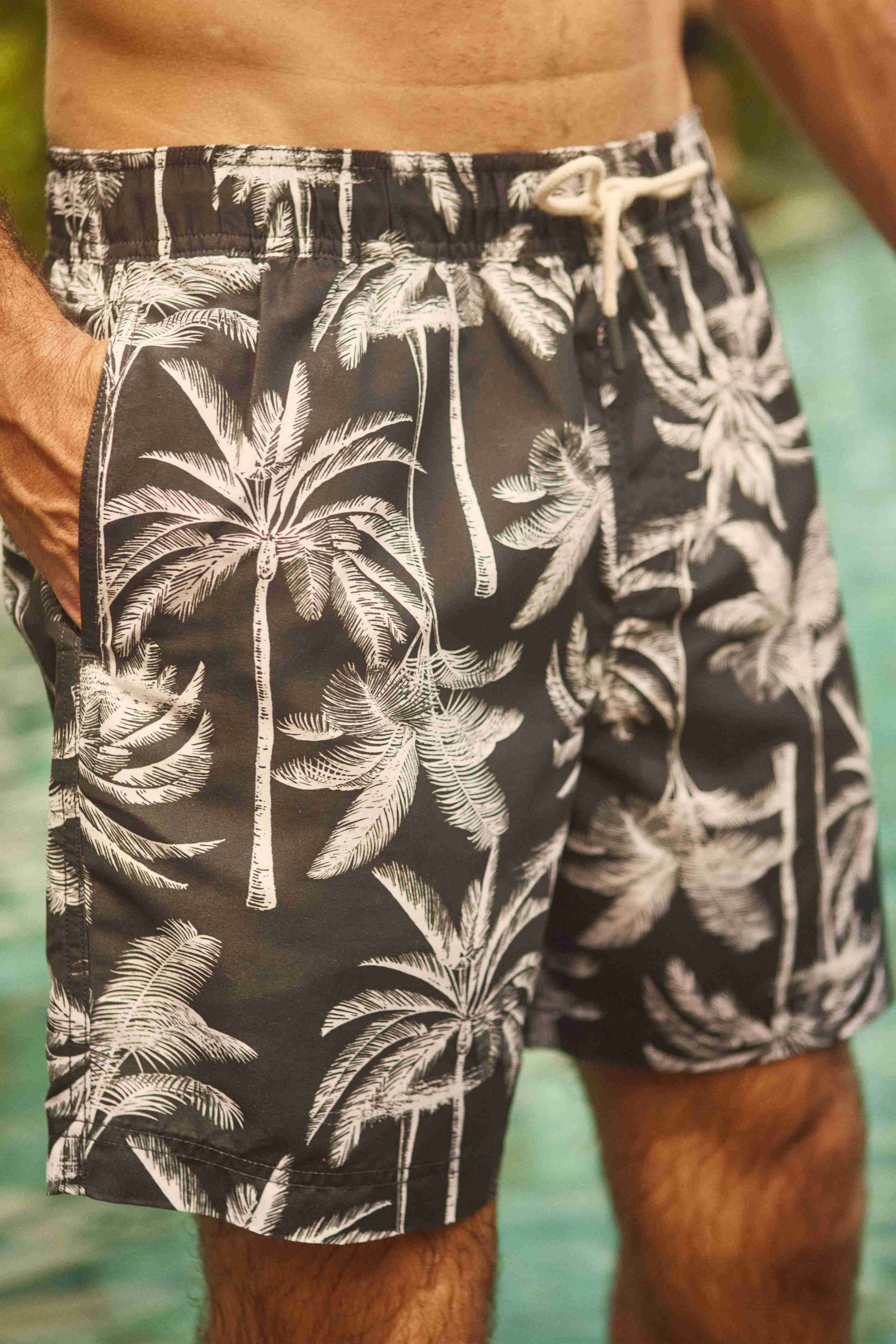 Orcha Printed Swim Shorts Black