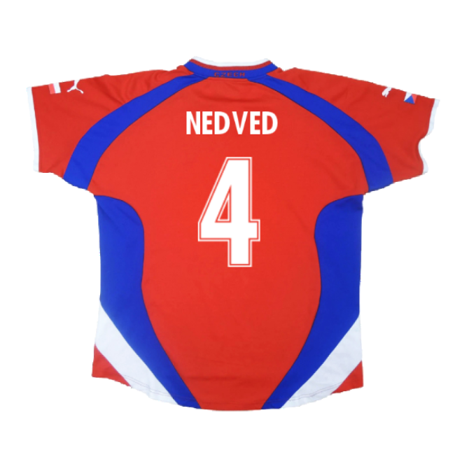 Latest Breathable Czech Republic Home Soccer Jersey (Nedved 4)