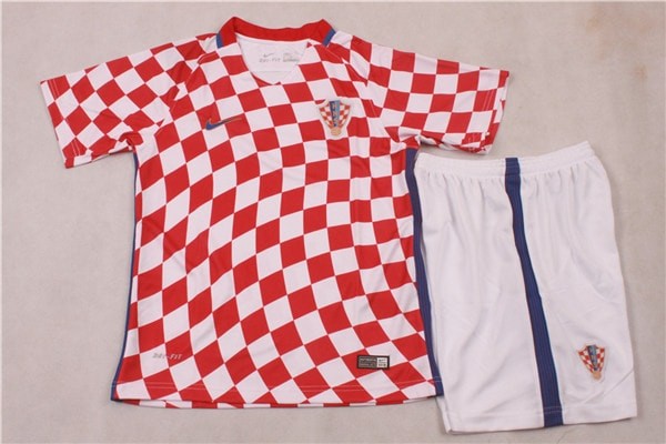 Match Quality Kids Croatia Euro 2016 Home Soccer KitShirtShorts