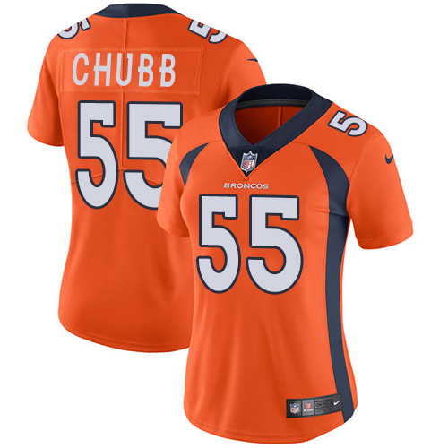 NFL D B Broncos Bradley Chubb #55 Orange Limited Game Jersey - Premium