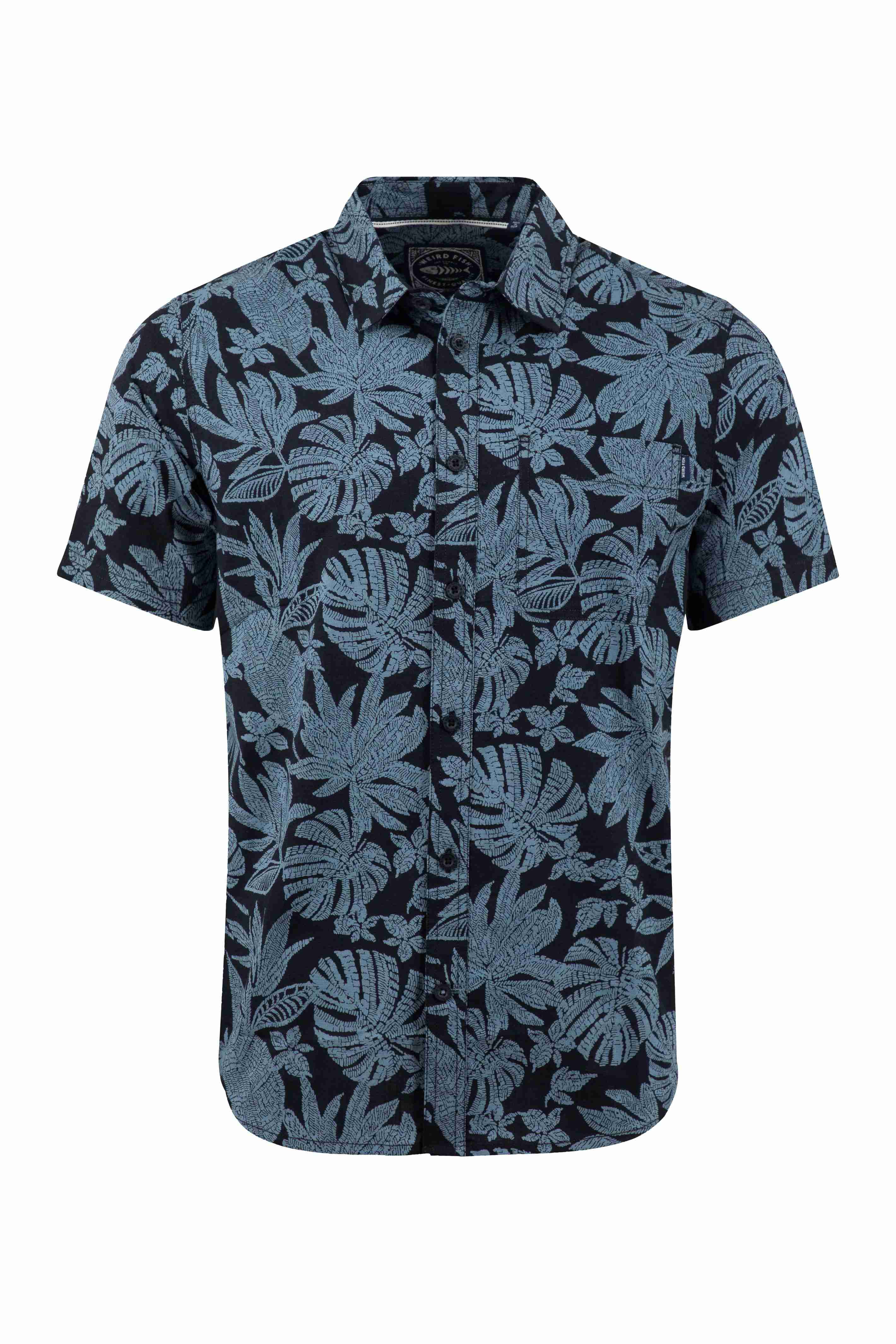 Faraway Short Sleeve Printed Shirt Blue Mirage